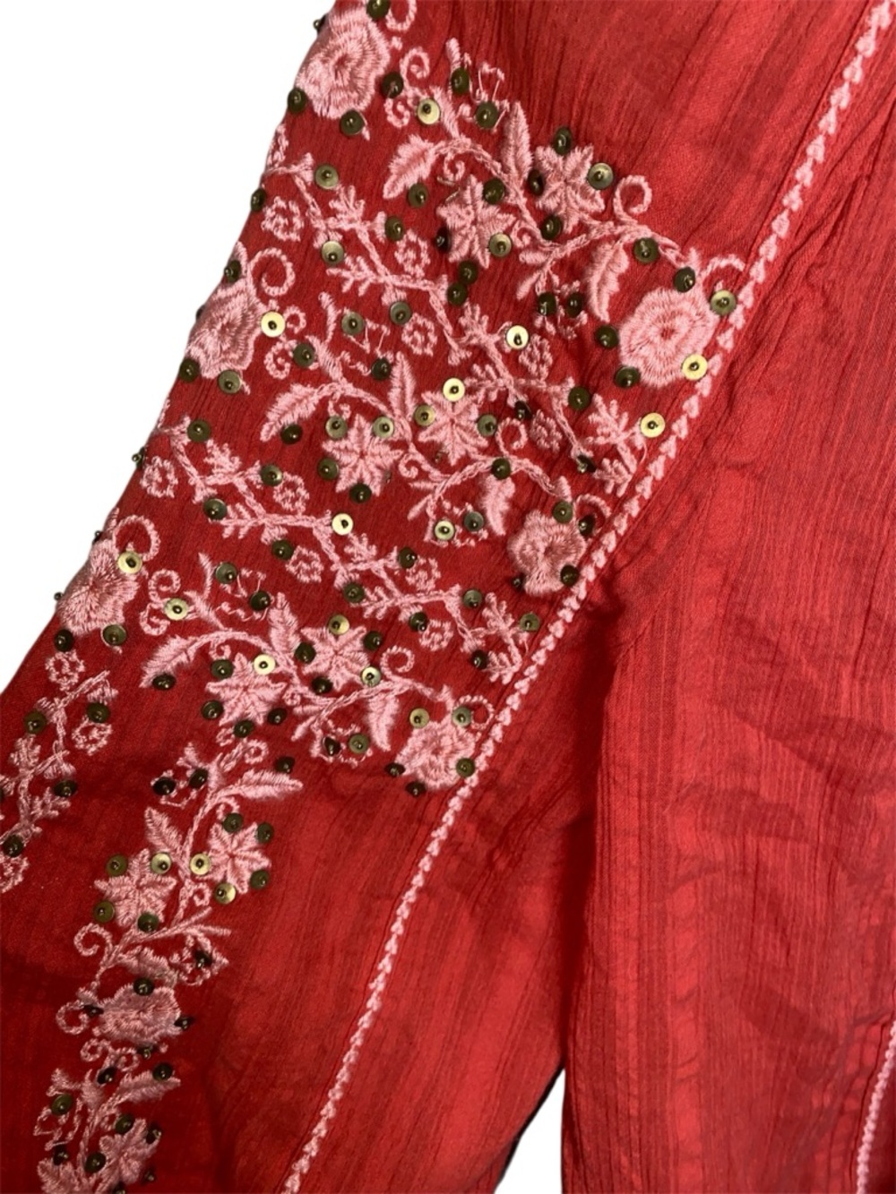 ULLA JOHNSON Blouse With Embroidered Floral Details And Sequin Embellishments - Picture 4 of 9